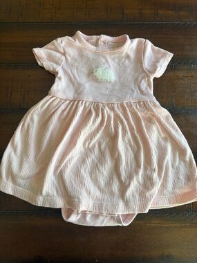 Carter's Light Pink Baby Girl Dress Onesie with Sheep Applique